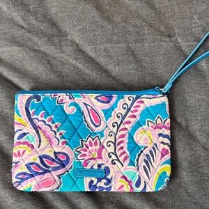 Vera Bradley Vibrant Paisley Quilted Wristlet